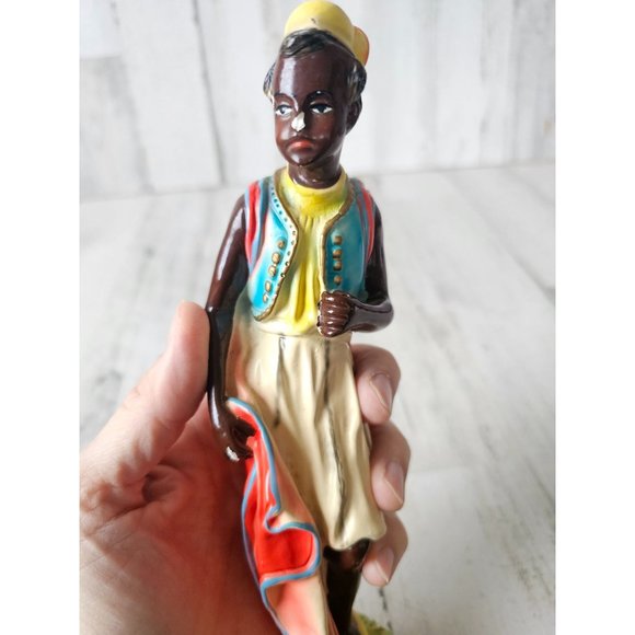 Vintage Italy Shepherd chalkware nativity religious statue figurine LB New York - Picture 5 of 9